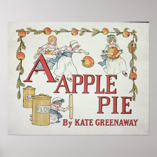 'Apple Pie Alphabet'のイラストレーション'A' ポスター (正面)