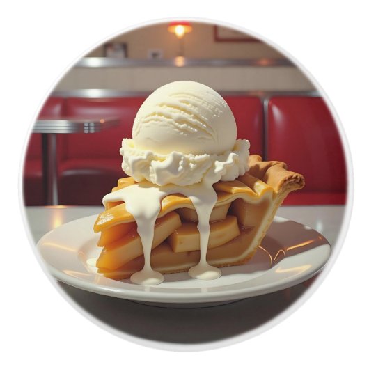 Apple Pie and Vanilla Ice Cream at Diner セラミックノブ (正面)