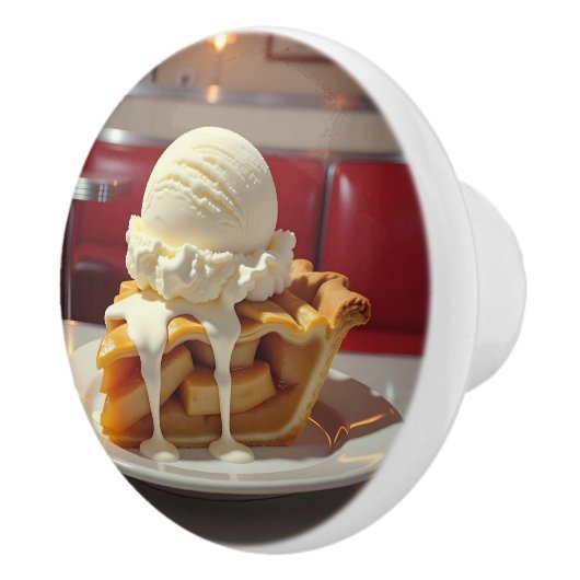 Apple Pie and Vanilla Ice Cream at Diner セラミックノブ (右)