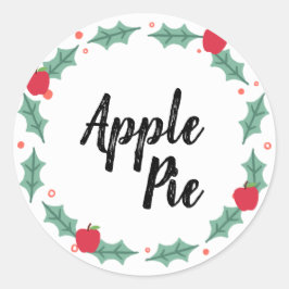 Apple Pie Food Labels ラウンドシール