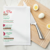 Apple Pie Recipe Kitchen Towel – Classic キッチンタオル (四つ折り)