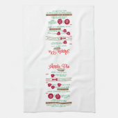 Apple Pie Recipe Kitchen Towel – Classic キッチンタオル (縦)
