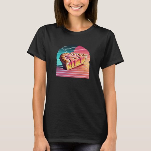 Apple Pie Synthwave 80sレトロウェーブエステティック Tシャツ (正面)