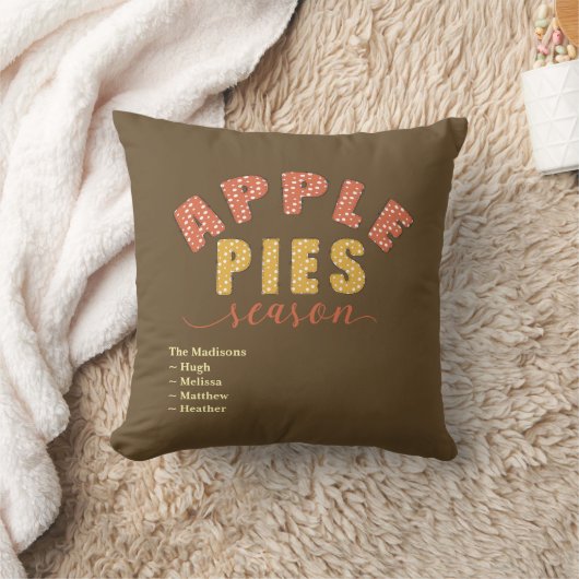 Apple Pies Season Vibes Personalize Name クッション (ブランケット)