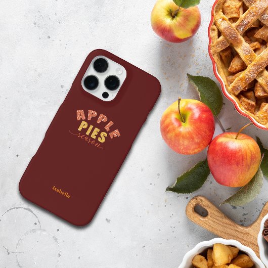 Apple Pies Vibes Personalize Name Phone Case iPhoneケース