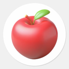 Apple Plastic 3D – 光沢ラウンドラベル ラウンドシール