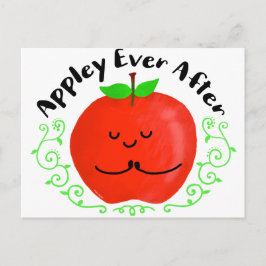 Apple Pun -前向き Appley Ever After ポストカード