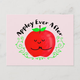 Apple Pun -前向き Appley Ever After ポストカード