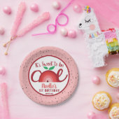 Apple Rainbow, Sweet to be One, 1st Birthday紙 ペーパープレート (パーティー)