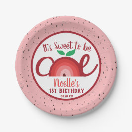 Apple Rainbow, Sweet to be One, 1st Birthday紙 ペーパープレート