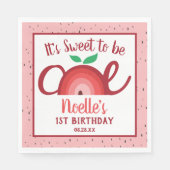 Apple Rainbow, Sweet to be One, 1st Birthday スタンダードランチョンナプキン (正面)