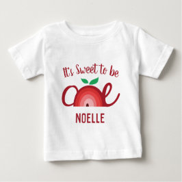 Apple Rainbow, Sweet to be One, 1st Birthday ベビーTシャツ