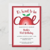 Apple Rainbow, Sweet to be One, 1st Birthday 招待状 (正面)