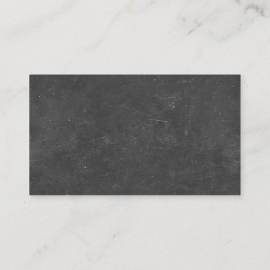 Apple & Random Alphabets Chalkboard学校先生 名刺 (裏面)