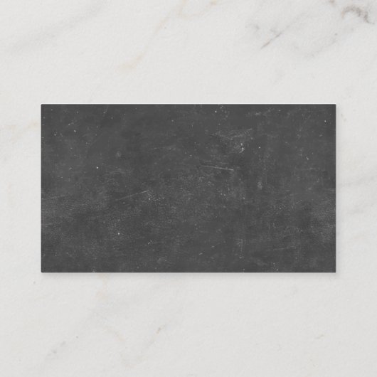 Apple & Random Alphabets Chalkboard学校先生 名刺 (裏面)