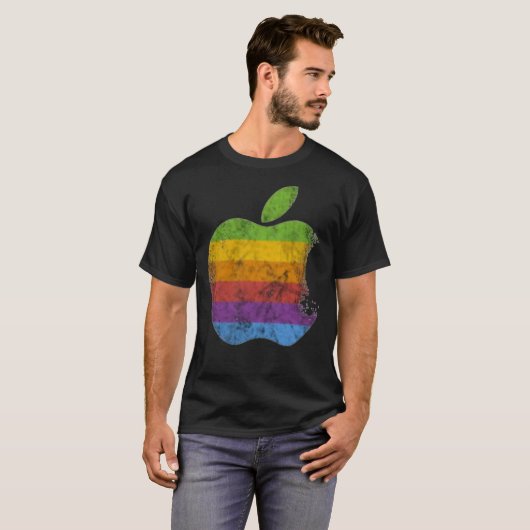 Apple Retro Logo  Classic T-Shirt Tシャツ (正面フル)