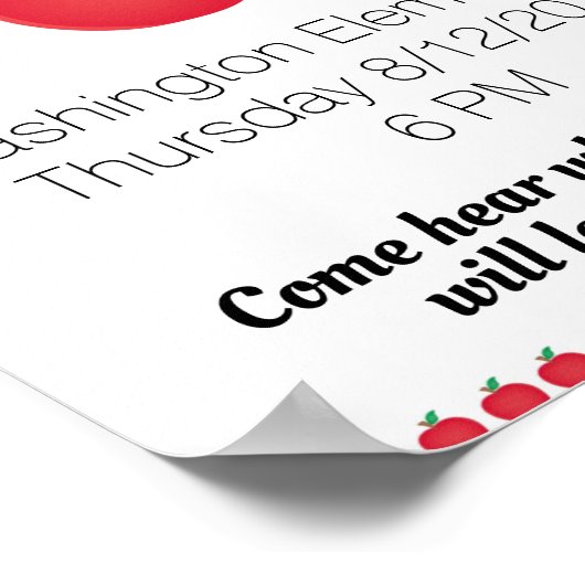 Apple Schoolポスター ポスター (角)