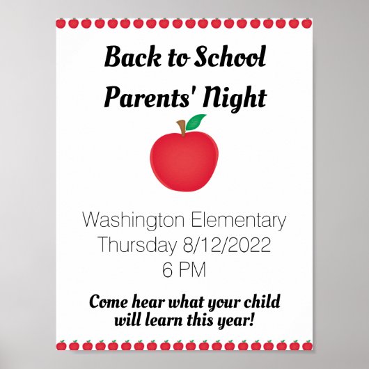 Apple Schoolポスター ポスター (正面)