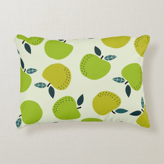 Apple seamless pattern. Fruit theme illustration.a アクセントクッション (正面)