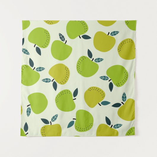 Apple seamless pattern. Fruit theme illustration.a タペストリー (正面)