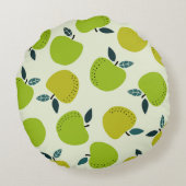 Apple seamless pattern. Fruit theme illustration.a ラウンドクッション (裏面)