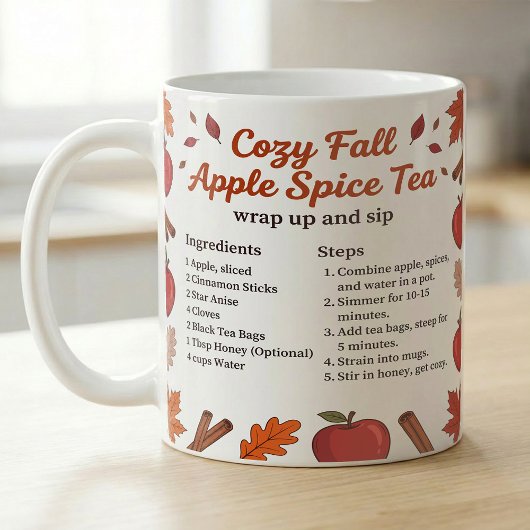 Apple Spice Tea Recipe Fall Kitchen コーヒーマグカップ
