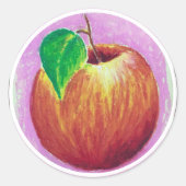 Apple Stickers 1 ラウンドシール (正面)