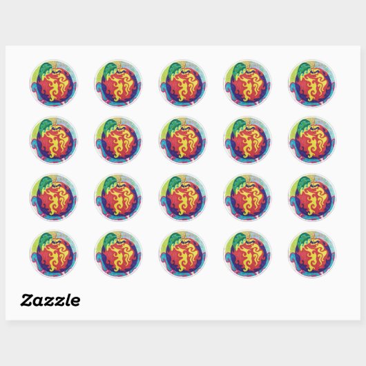 Apple Stickers 3 ラウンドシール (シート)