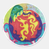 Apple Stickers 3 ラウンドシール (正面)