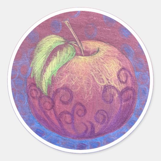 Apple Stickers 5 ラウンドシール (正面)