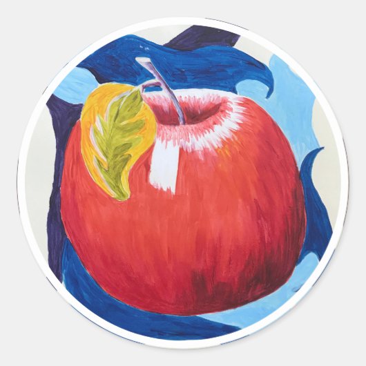 Apple Stickers 6 ラウンドシール (正面)