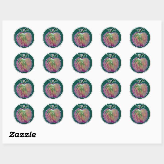 Apple Stickers 8 ラウンドシール (シート)