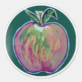 Apple Stickers 8 ラウンドシール (正面)