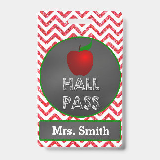Apple Teacher Hall Pass for Classroom バッジ