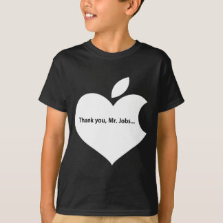 APPLE THANK YOU MR JOBS text onblack Tシャツ