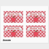 Apple Thank You Stickers 長方形シール (シート)