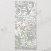 Apple Treeの開花結婚のメニュー メニュー (裏面)