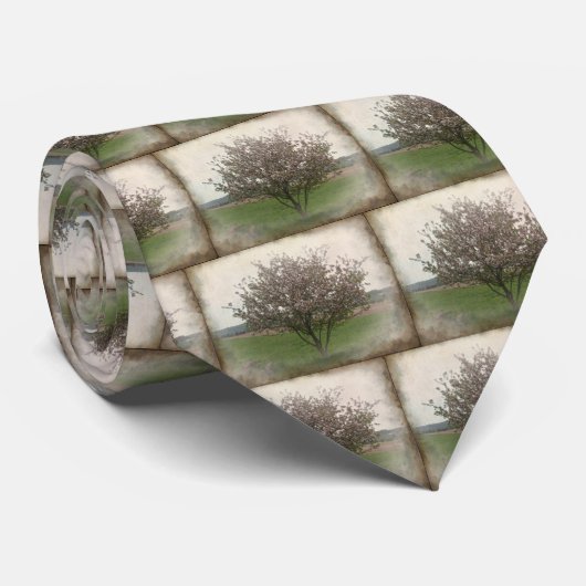 Apple Treeの開花 ネクタイ (ロール)