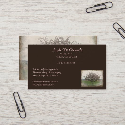 Apple Treeの開花 名刺 (正面/裏面インサイチュ)