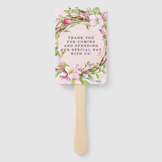 Apple Tree結婚の感謝 ハンドファン (裏面)