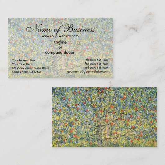 Apple Tree (1912) by Gustavクリムト 名刺 (正面/裏面)