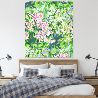 Apple Tree Blossoms Watercolor painting – Botanica キャンバスプリント