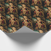 Apple Tree Cranachの下のヴァージンの子 ラッピングペーパー (角)