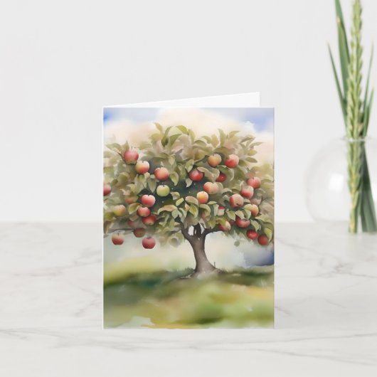 Apple Tree Day A - 1月6日 – 水彩画 シーズンカード (正面)
