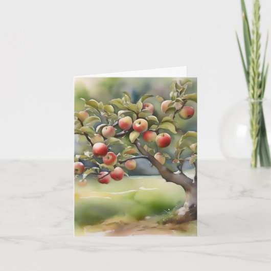 Apple Tree Day B - 1月6日 – 水彩画 シーズンカード (正面)