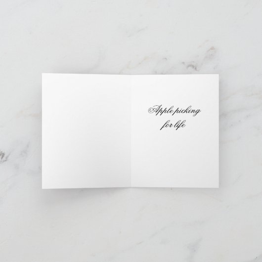 Apple Tree Day B - 1月6日 – 水彩画 シーズンカード (内部)