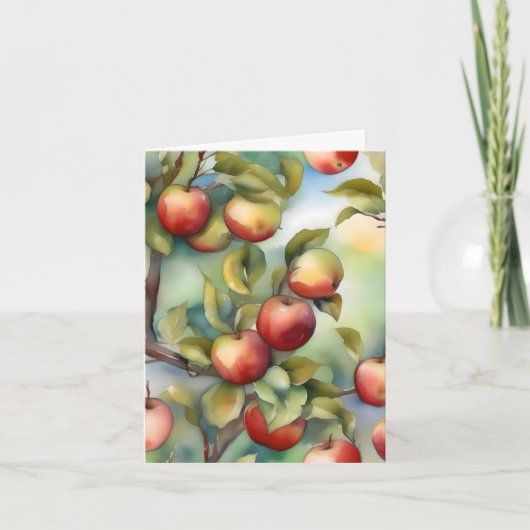 Apple Tree Day F - 1月6日 – 水彩画 シーズンカード (正面)