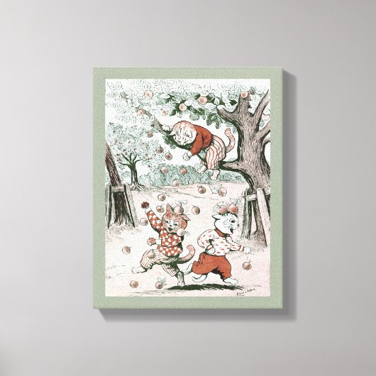 Apple Trees & Cats、Louis Wain キャンバスプリント (正面)