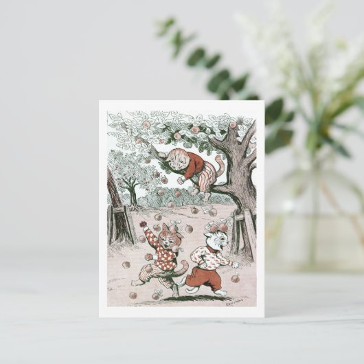 Apple Trees & Cats、Louis Wain ポストカード (スタンド正面)