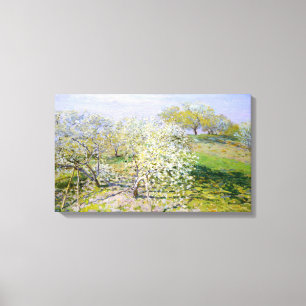 Apple Trees in開花(by Claude Monet) キャンバスプリント